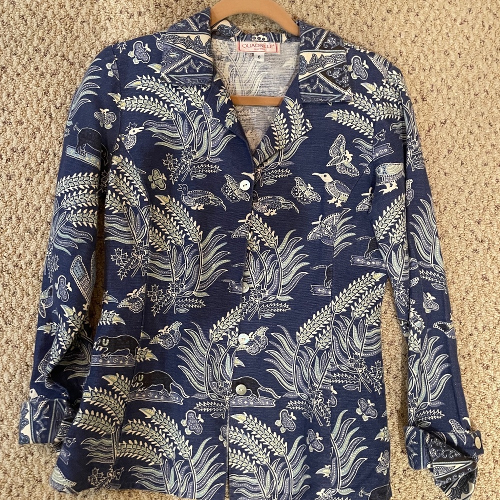 Women's FLoral Jacket | Quadrille NewYork | Size: 8
